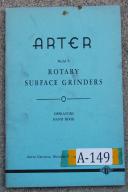 Arter-Arter Model B Surface Grinder Parts, Instruction Manual-B-01